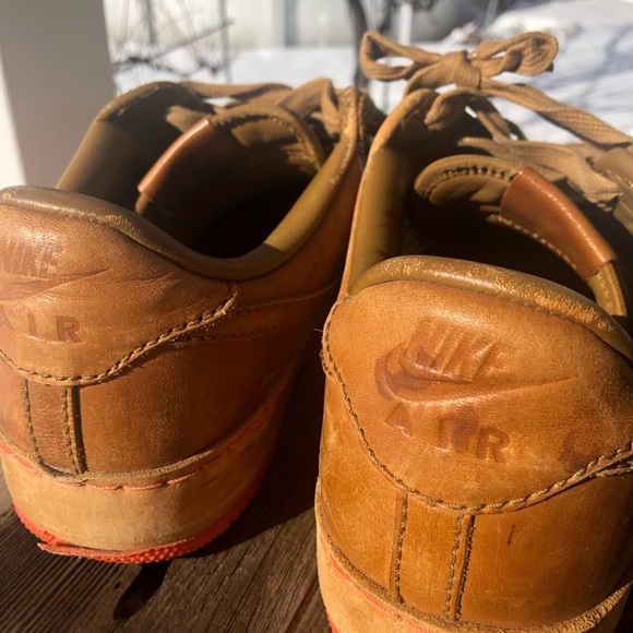 Nike Air Force 1 Insideout 312486-271 Men's Brown Leather Shoes maple / mango - Picture 7 of 14